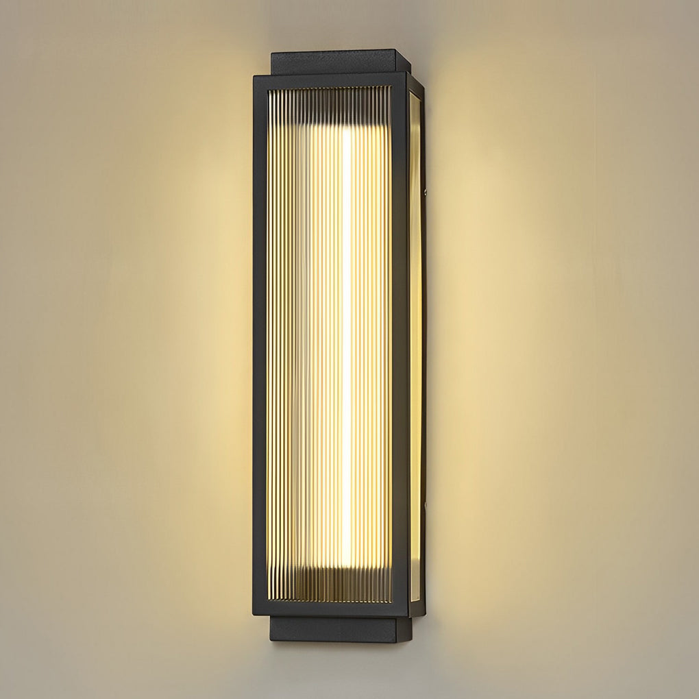 Rectangular Strip Waterproof LED Black Modern Outdoor Wall Lights - Lamp Outdoor