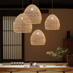 Lian Rattan Bamboo Lampshade Hand Knitted Pendant Light - Lamp Outdoor