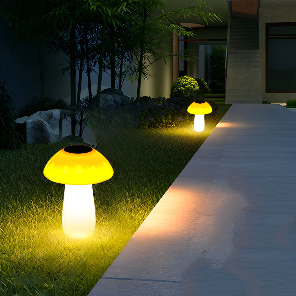 Mushroom Solar LED Lawn Light Smart, Waterproof for Outdoor Gardens and Parks - Lamp Outdoor