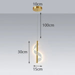 Zeva Vintage Golden Ribbon Pendant Light, Metal/Acrylic - Lamp Outdoor