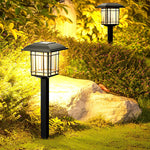 Vintage-Modern Solar Square Lawn Lights Waterproof, Durable Outdoor Lighting - Lamp Outdoor