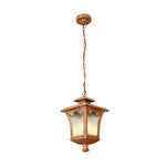 Retro Water Drops Glass Waterproof European Style Outdoor Chandelier - Lamp Outdoor