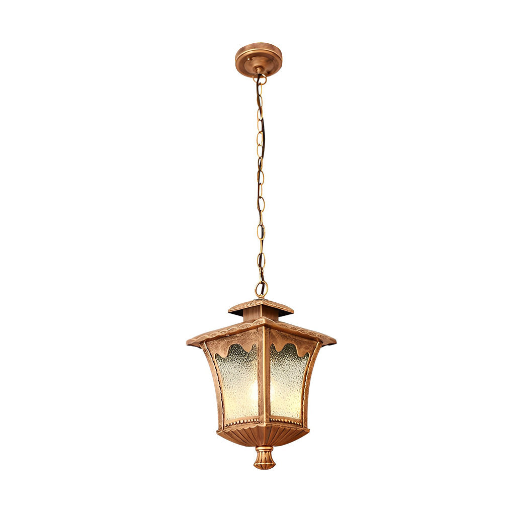 Retro Water Drops Glass Waterproof European Style Outdoor Chandelier - Lamp Outdoor