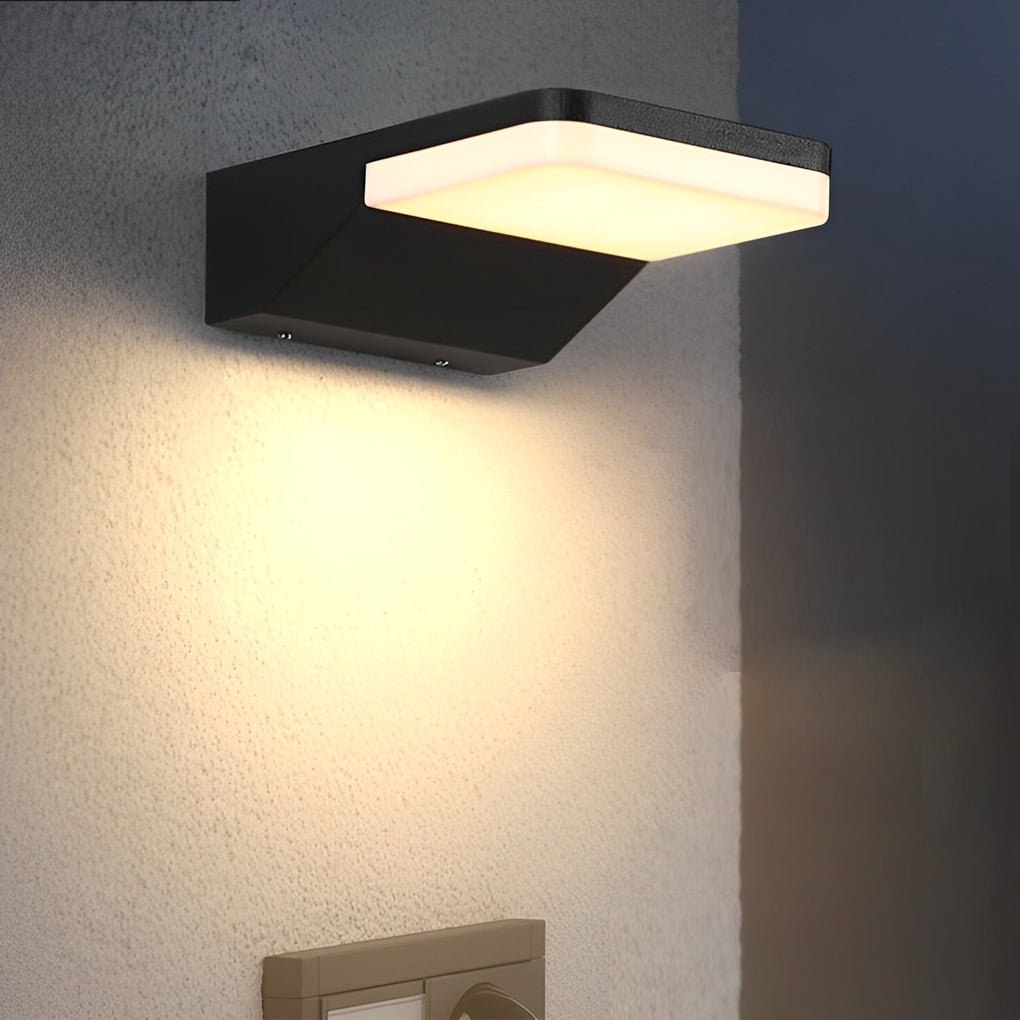 Rectangular Creative LED Waterproof Black Modern Outdoor Wall Sconces Lighting - Lamp Outdoor