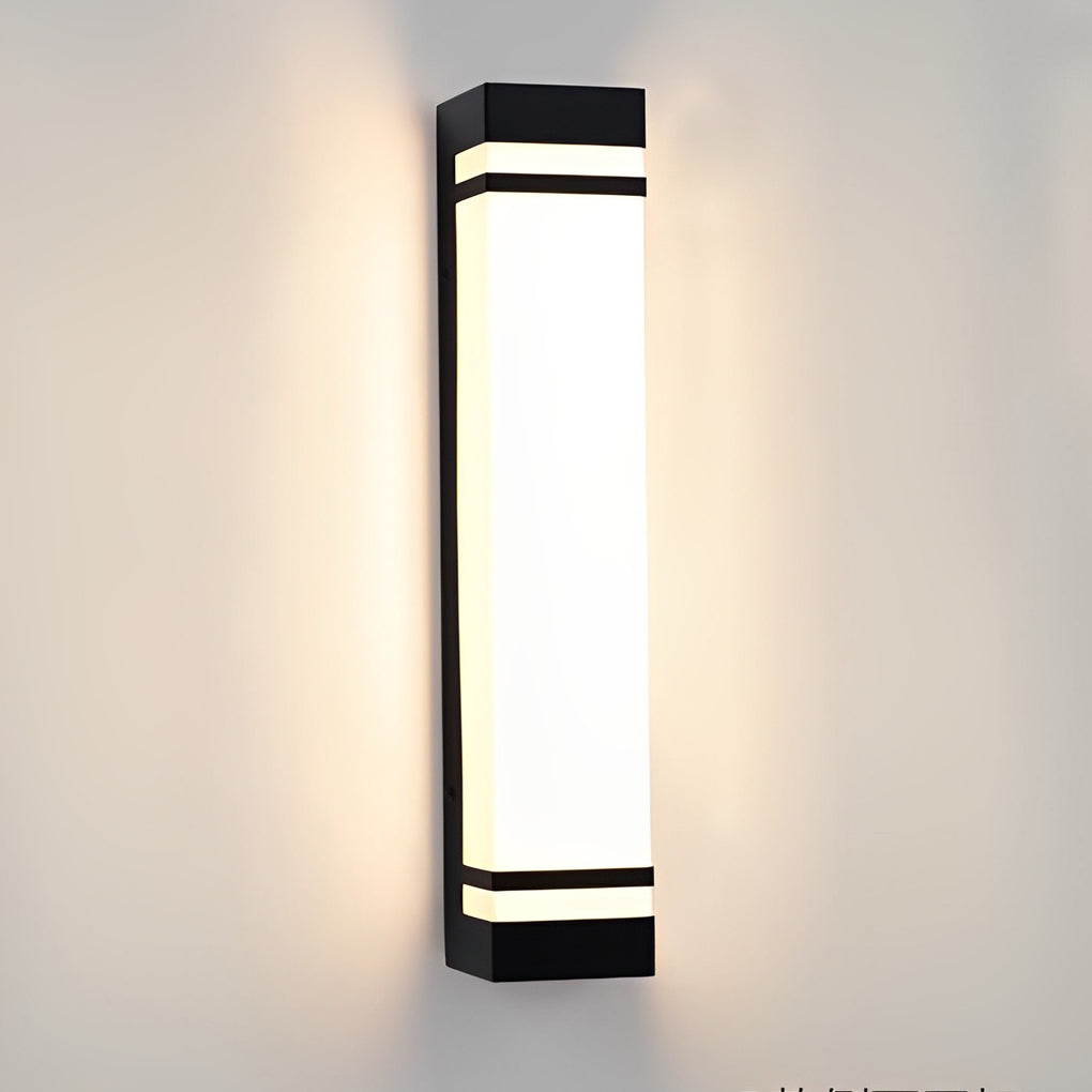 Rectangle Modern Waterproof LED Black Outdoor Wall Lighting - Lamp Outdoor
