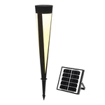 Round Gray Solar Outdoor Light Waterproof LED Lawn Lamp - Lamp Outdoor