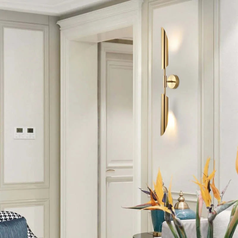 Phira Luxury Double-head Golden Scabbard Wall Lamp - Lamp Outdoor