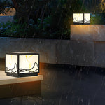Waterproof LED Mountain Scenery Intelligent Solar Solar Post Caps Lights - Lamp Outdoor