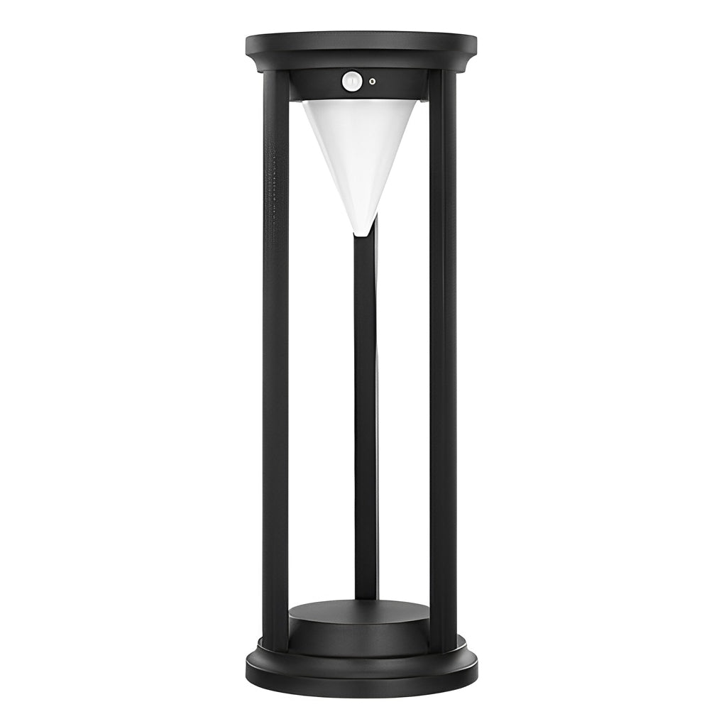 Adjustable Brightness LED Solar Path Lights Outdoor Black Modern Lawn Lamp - Lamp Outdoor