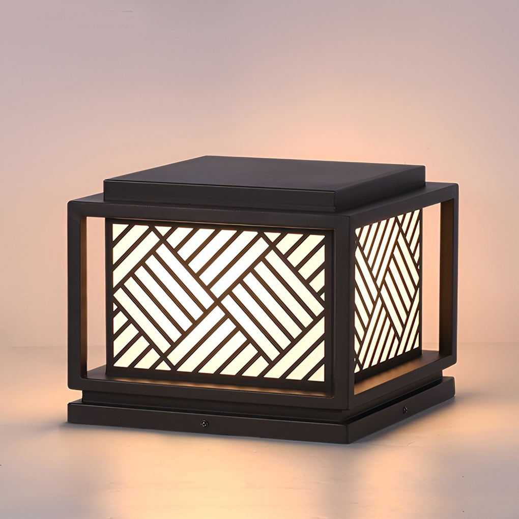 Square Waterproof LED Modern Outdoor Solar Post Caps Lights Pillar Light - Lamp Outdoor