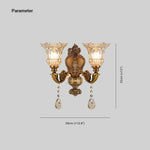 Ramiq Vintage Flor Metal/Glass Wall lamp, Gold - Lamp Outdoor