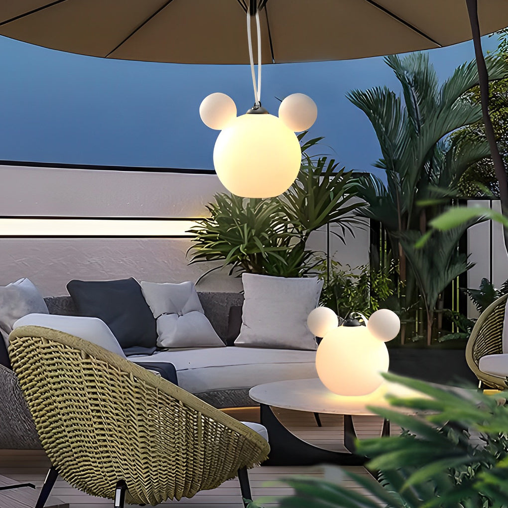 Cartoon 3D Animal Waterproof USB Rechargeable Outdoor Hanging Lights - Lamp Outdoor