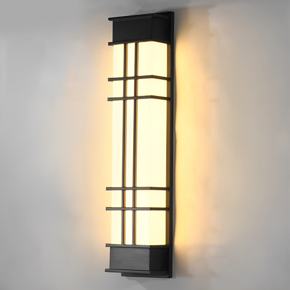 Retro Rectangular Waterproof LED Black Traditional Outdoor Wall Lamp - Lamp Outdoor
