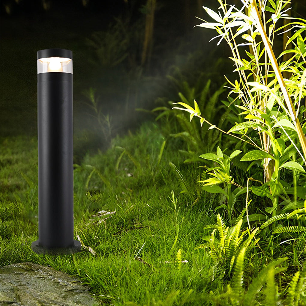 Cylindrical Creative Waterproof LED Black Modern Outdoor Pathway Bollard Lights - Lamp Outdoor