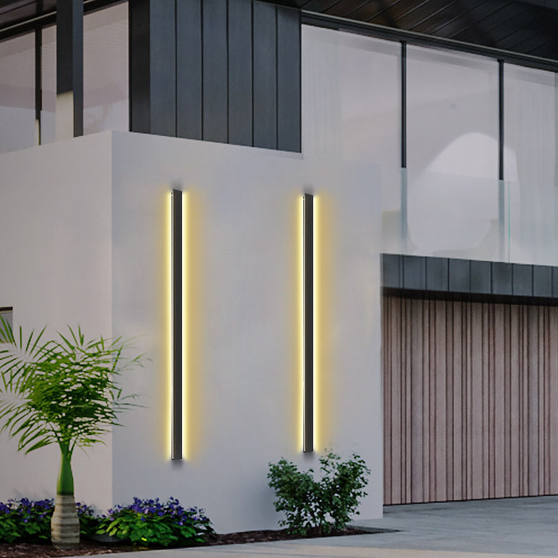 Black Long LED Linear Lights Modern Waterproof Outdoor Wall Lights Porch Lights - Lamp Outdoor
