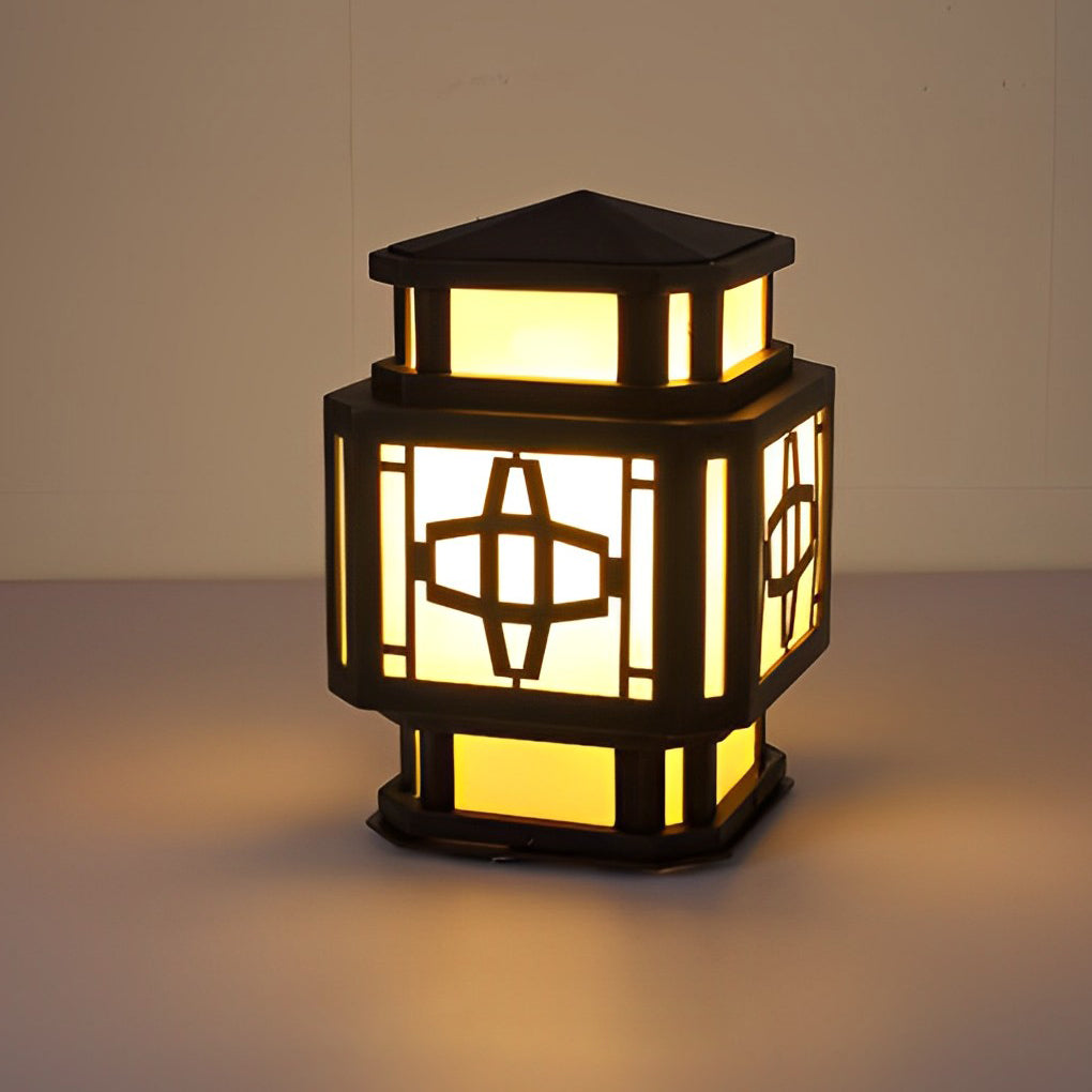 Creative LED Waterproof Black Retro Outdoor Deck Post Lights Pillar Light - Lamp Outdoor