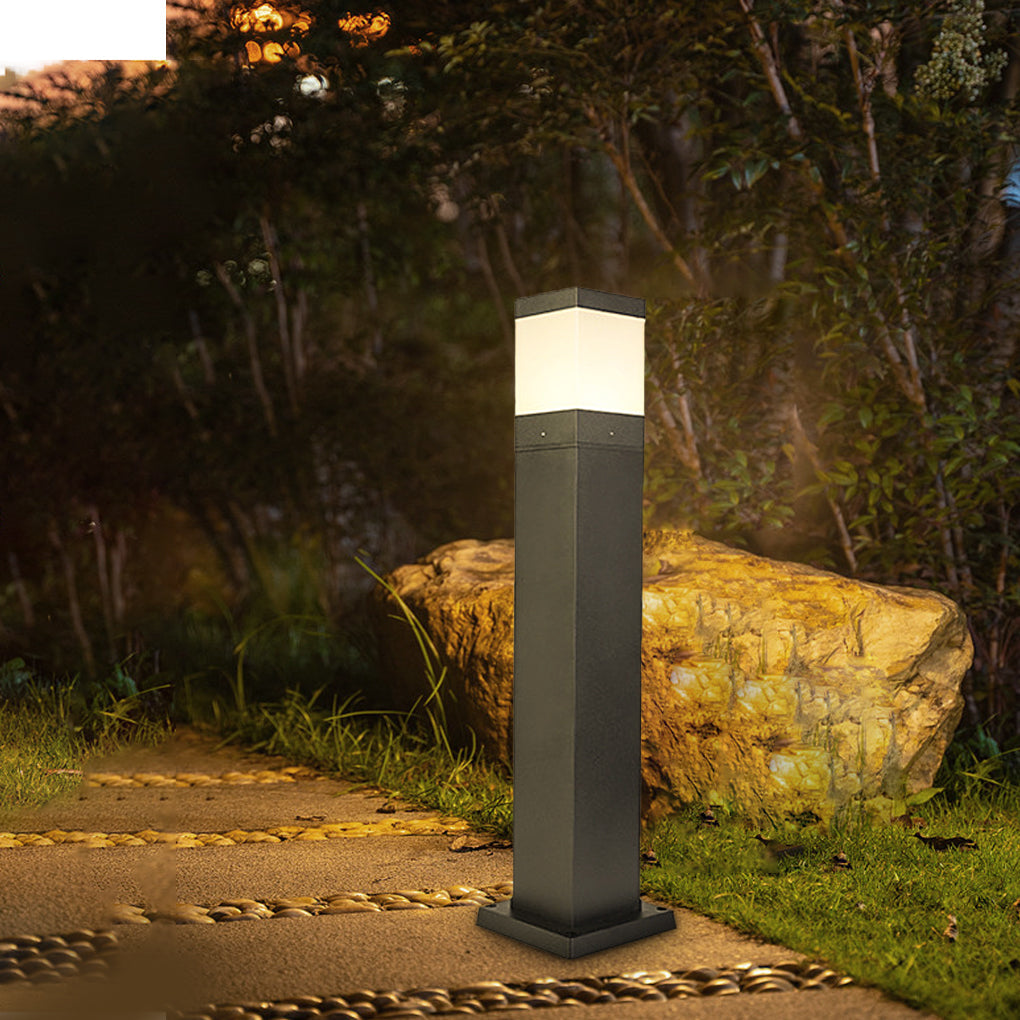 Minimalist Square LED Outdoor Light Modern Bollard Lights for Elegant Home Exterior - Lamp Outdoor