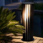 Geometric Black Cage Solar LED Pathway Lights - Lamp Outdoor