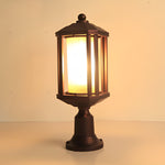 Retro Aluminum Waterproof Rose Gold American Style Outdoor Pillar Lamp - Lamp Outdoor