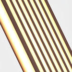Retro Vertical Stripe Grid LED Waterproof Brown Outdoor Wall Lamp - Lamp Outdoor
