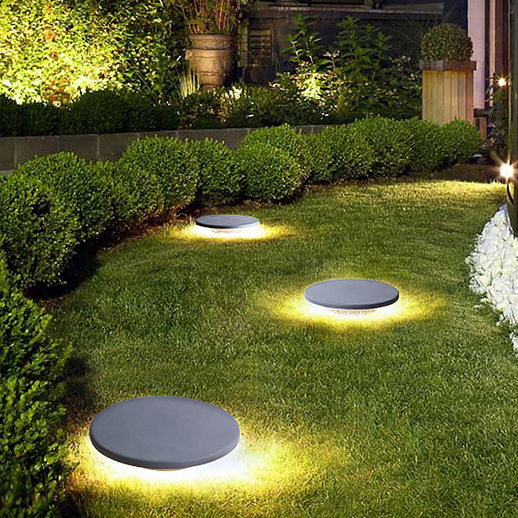Halo Bottom-Emitting LED Ground Solar Lights Durable & Elegant for Outdoors - Lamp Outdoor
