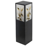 Vintage Square Solar LED Path Light Artistic Floral Landscape Bollard Lights - Lamp Outdoor