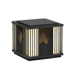 Waterproof LED Mountain Scenery Black Modern Solar Post Caps Lights - Lamp Outdoor