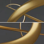 Zelin Pendant Light Wave Minimalist Designer, Metal, Brass/Black - Lamp Outdoor