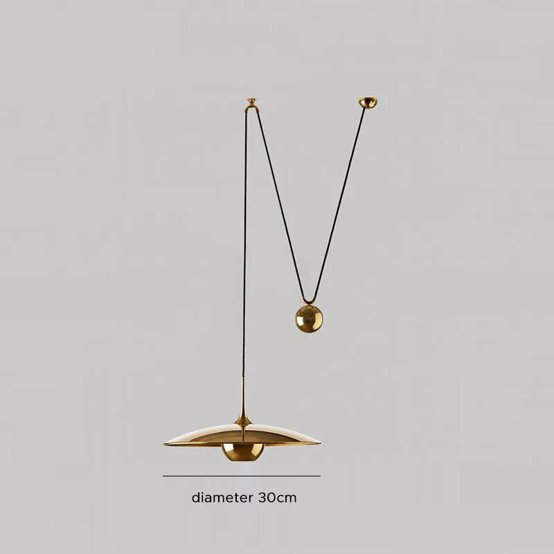 Pyra Minimalist Metal Pendant Light, Gold - Lamp Outdoor