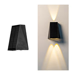Up and Down Lighting LED Waterproof Black Modern Solar Wall Lights - Lamp Outdoor