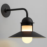 Antique Round Iron Glass Waterproof Black Retro Outdoor Wall Lights - Lamp Outdoor
