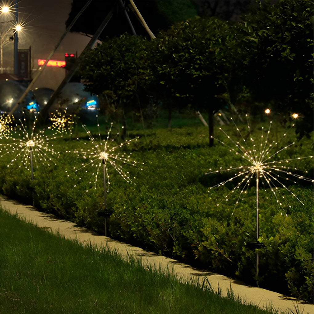 Stellar Burst Solar LED Lights 200 Dazzling LEDs for Enchanting Outdoor Ambiance - Lamp Outdoor