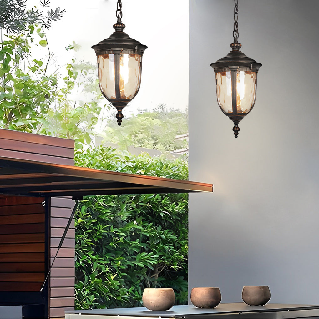 Waterproof Glass Unique Black European Style Outdoor Chandelier Lights - Lamp Outdoor