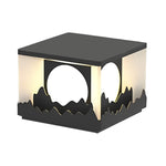 Mountain Scenery Design Waterproof LED Modern Solar Fence Post Lights - Lamp Outdoor