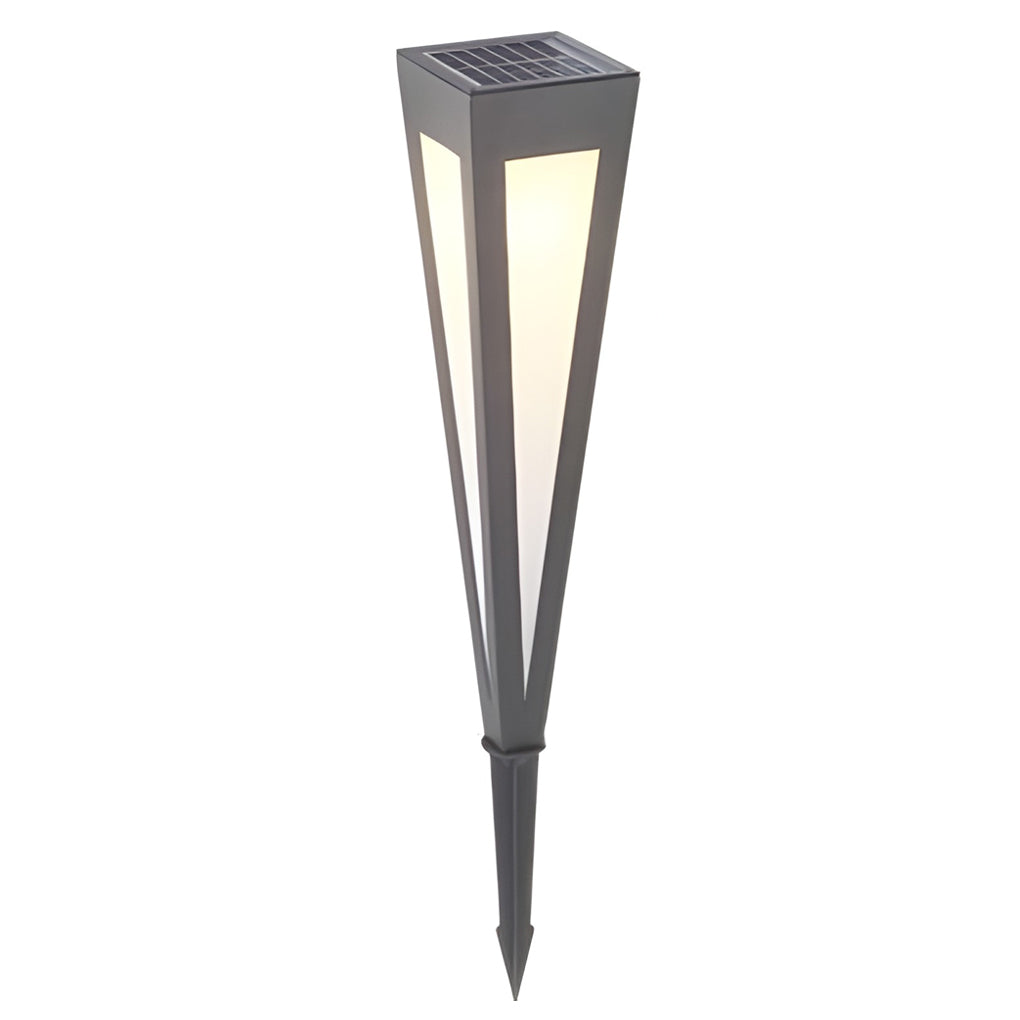 Adjustable RGB Solar LED Pathway Light Square Top & Conical Base Outdoor Lawn Lighting - Lamp Outdoor