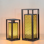 Floral Pattern LED Lawn Lamp Unique Modern Pathway Lights Black - Lamp Outdoor