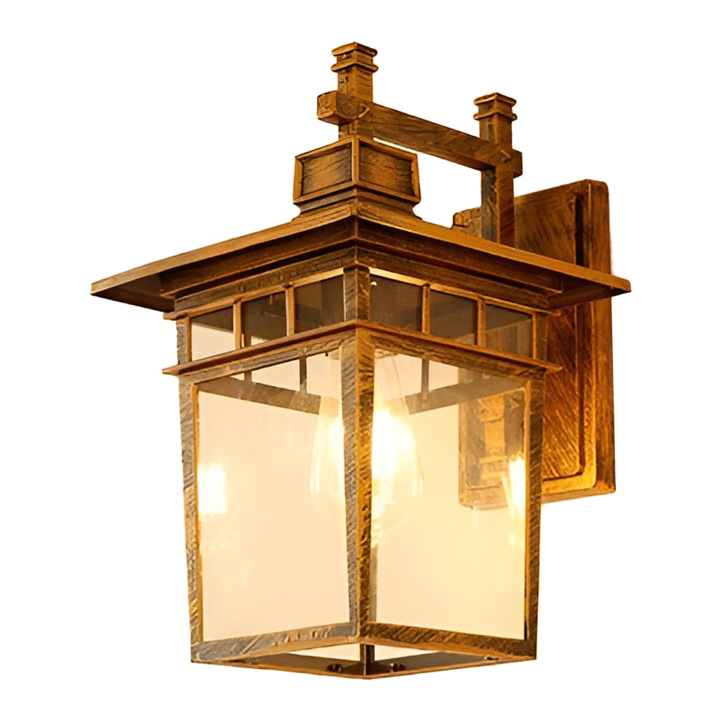 Glass LED Waterproof Retro Outdoor Wall Lamp Wall Sconce Lighting without Bulb - Lamp Outdoor