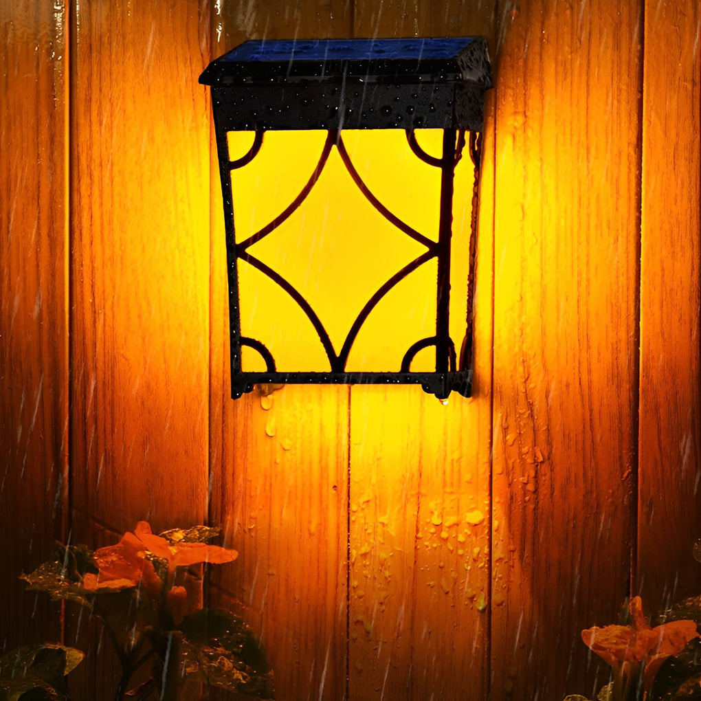 2Pcs Waterproof LED RGB Intelligent Motion Sensor Solar Wall Lights - Lamp Outdoor