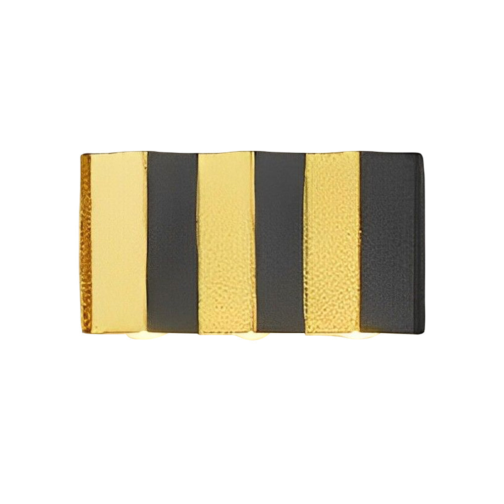 Black & Gold Aluminum LED Outdoor Up Down Wall Light - Lamp Outdoor