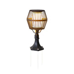 Modern Matte Black Solar Caged Lanterns - Lamp Outdoor