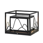 Square Waterproof Mountain Scenery Outdoor Solar Post Caps Lights - Lamp Outdoor