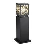 Modern Solar LED Path Lights Black Waterproof Outdoor Lawn Bollard Lights - Lamp Outdoor