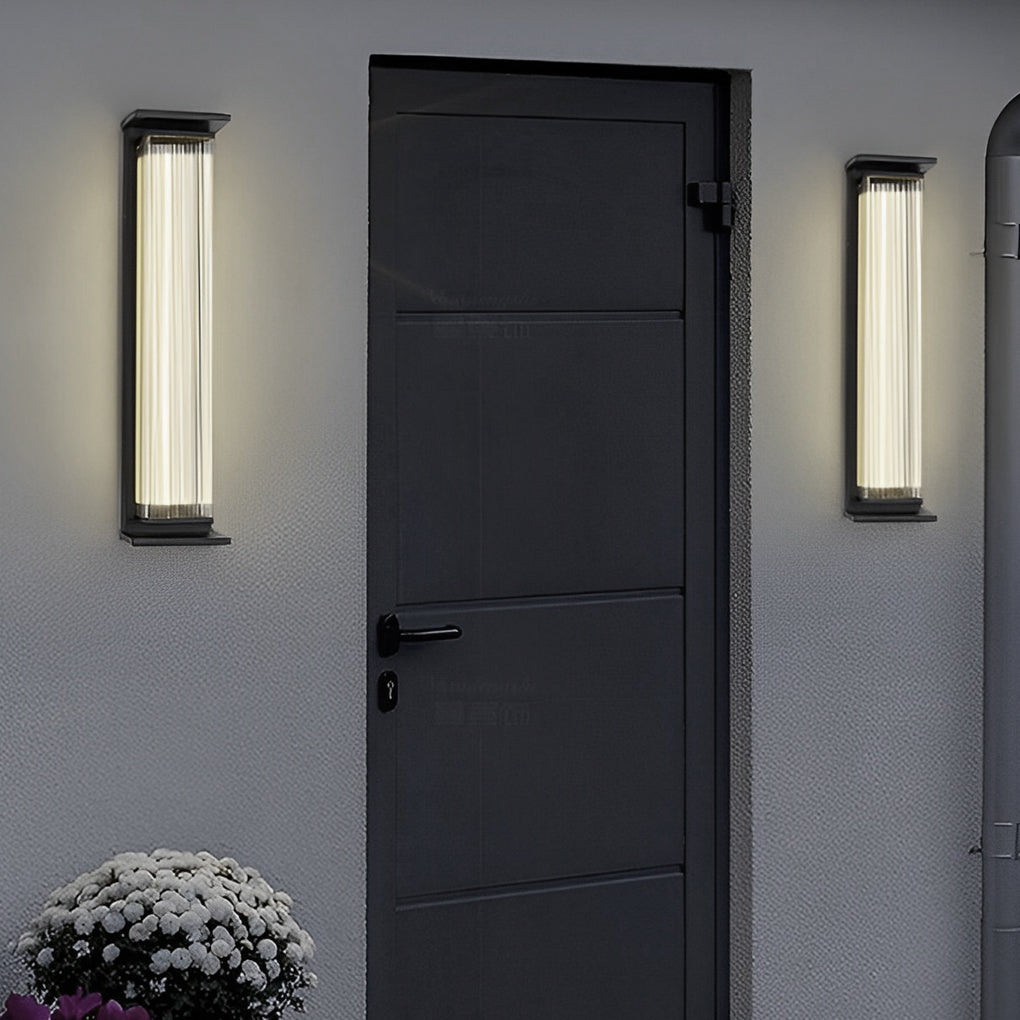 Creative Strip Waterproof Black Modern LED Wall Lamp Outdoor Wall Lights - Lamp Outdoor