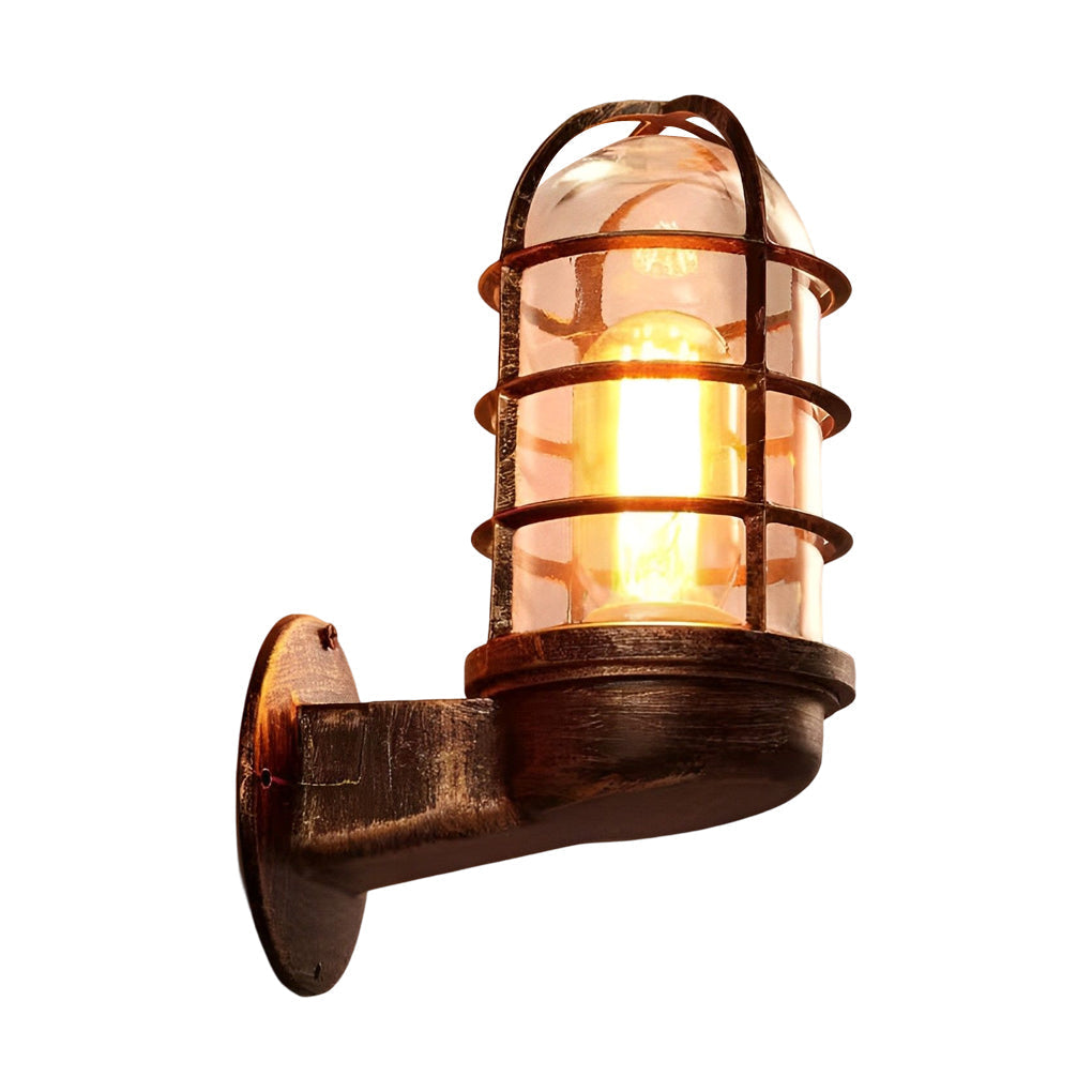 Retro Cage Shape LED 4w Waterproof American-style Outdoor Wall Lamp - Lamp Outdoor