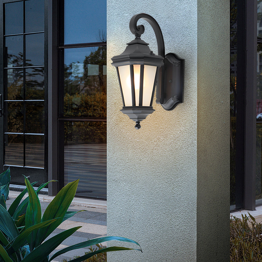 Minimalist Frosted Glass Waterproof European-Style Outdoor Wall Lamp - Lamp Outdoor