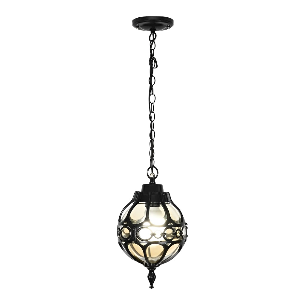 Waterproof Retro Aluminum Glass Ball American Style Outdoor Chandelier - Lamp Outdoor
