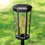 2Pcs Hexagonal LED String Lights Solar Lawn Lights With Motion Sensor - Lamp Outdoor