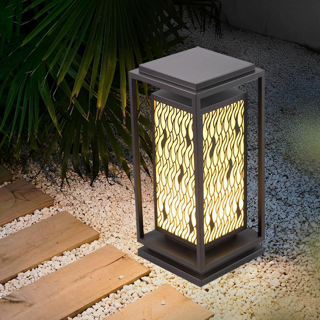 Vintage Black LED Outdoor Landscape Pathway Lights Waterproof Retro Lawn Lamp - Lamp Outdoor