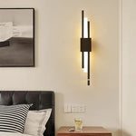 Dune Modern Bar Metal LED Wall Lamp, Black/Gold - Lamp Outdoor