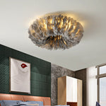 O'Moore Swan Feather Round Ceiling Light - Lamp Outdoor